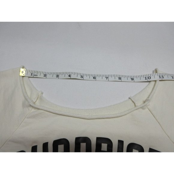 Kotton Click raw boat neck French terry graphic print oversized sweatshirt M - Picture 10 of 11